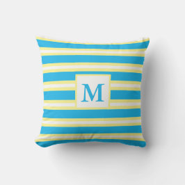 Monogram Turcos Blue Rand Kudde