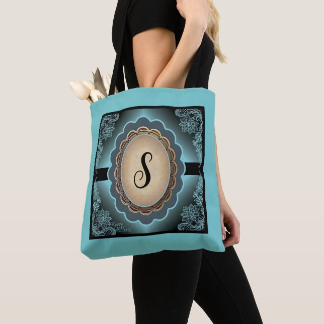 Monogram Turcos Snöre Tote Bag Tygkasse (Närbild)