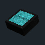 Monogram Turcos Suede Leather Blommigt Design Minnesask<br><div class="desc">Monogram turkos blue suede skin look(bild) vintage orange blommor. Design finns tillgänglig på andra produkter och kan begäras på alla produkter som erbjuds av Zazzle. Det här är en bild av läder som tillsatts</div>