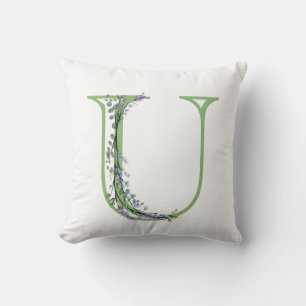 Monogram U Lavender Eucalyptus Kudde