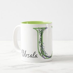 Monogram U Lavender Eucalyptus Två-Tonad Mugg