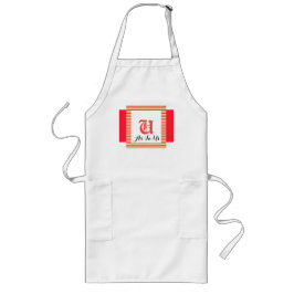 Monogram U som i USA Apron Långt Förkläde