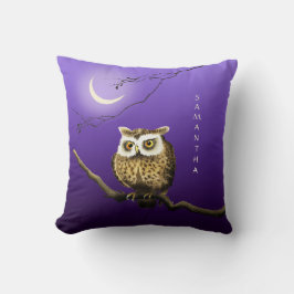 Monogram Uggla Night Moonlight Blue Dekorativ kudd Kudde