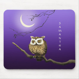 Monogram Uggla Night Moonlight Deep Blue Mousepad Musmatta