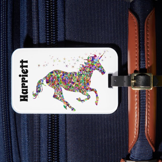 Monogram Unicorn Luggage Tag Bagagebricka (Framsida Insitu 4)