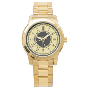 Monogram Unisex Guld Oversized Armbandsur
