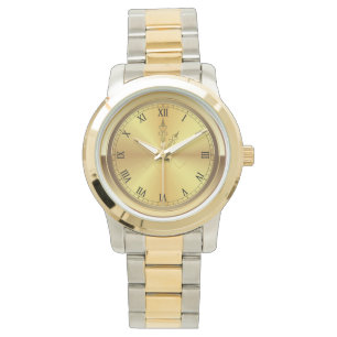 Monogram Unisex Oversix Two Tone Bracelet Watch Armbandsur