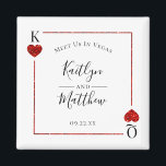 Monogram-uppspelningskort Bröllop spara datum Magnet<br><div class="desc">Fira i stil med dessa snyggtar och bröllop spara datum-magneter i trendig. Den här utformningen är enkel att anpassa med din speciella händelsetext och dina gäster blir glada när de får dessa fantastiska magneter.</div>