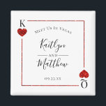 Monogram-uppspelningskort Bröllop spara datum Magnet<br><div class="desc">Fira i stil med dessa snyggtar och bröllop spara datum-magneter i trendig. Den här utformningen är enkel att anpassa med din speciella händelsetext och dina gäster blir glada när de får dessa fantastiska magneter.</div>