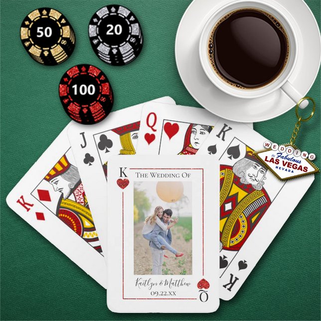 Monogram uppspelningskortets Bröllop-samlingsförmå Casinokort (Skapare uppladdad)