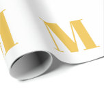 Monogram Ursprungligt tullnamn för Guld Golden Whi Presentpapper<br><div class="desc">Designad med textmall för inledande monogrammet som du kan anpassa! Du kan också ändra färg som du vill.</div>
