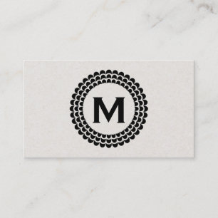Monogram Utbyggnad av Inslag Visitkort