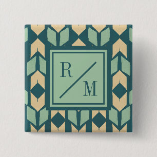 Monogram   utomhus- Geo kliver   den geometriska Knapp