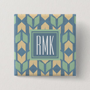 Monogram   utomhus- Geo kliver   den geometriska Knapp