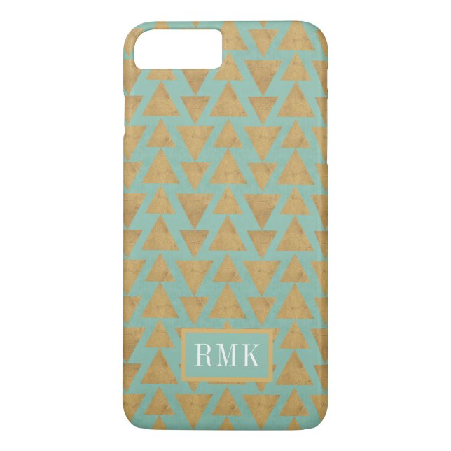 Monogram | utomhus- Geo kliver det | guld- & Case-Mate iPhone Skal (Baksida)