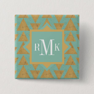 Monogram   utomhus- Geo kliver det   guld- & Knapp