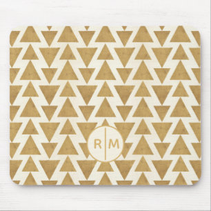 Monogram utomhus- Geo kliver guld- geometriska Musmatta