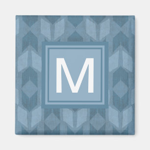 Monogram utomhus- Geo kliver mönster för den Magnet