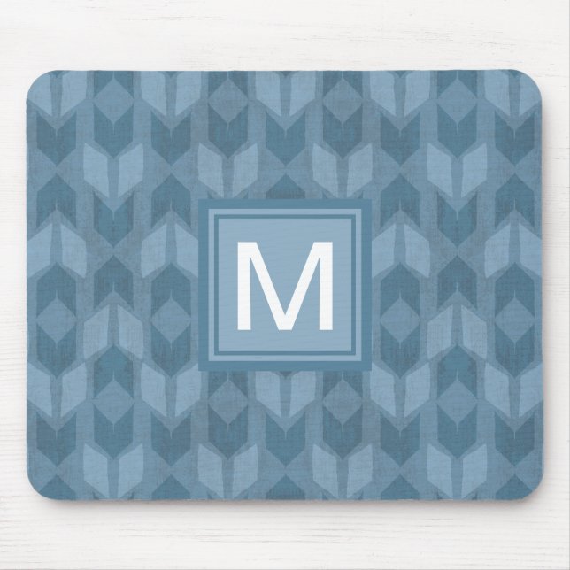 Monogram | utomhus- Geo kliver mönster för den | Musmatta (Framsidan)