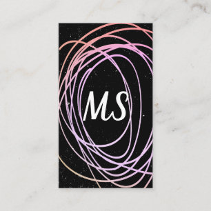 Monogram/Uttryckligt (färgstarkt) Visitkort