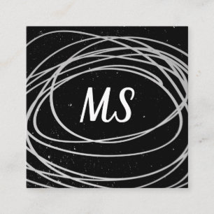 Monogram/Uttryckligt Fyrkantigt Visitkort