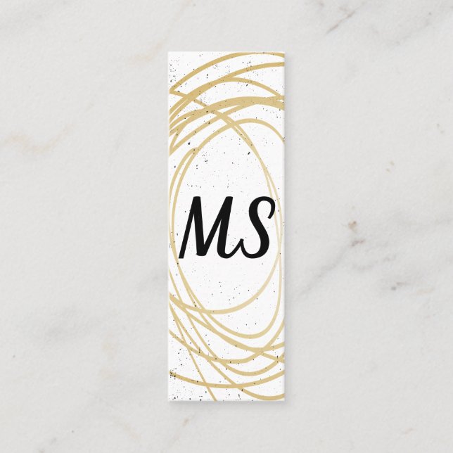 Monogram/Uttryckligt Mini Visitkort (Framsida)