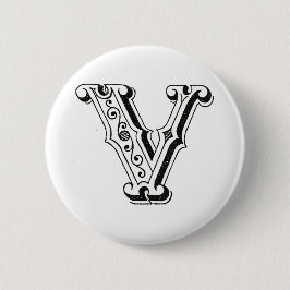 Monogram V, Brev V, Alphabet V, Black and White Knapp