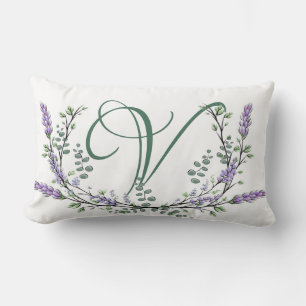 Monogram V Lavender Eucalyptus Lumbarkudde