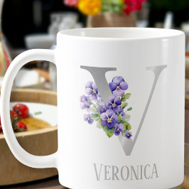 Monogram V silver Kaffemugg