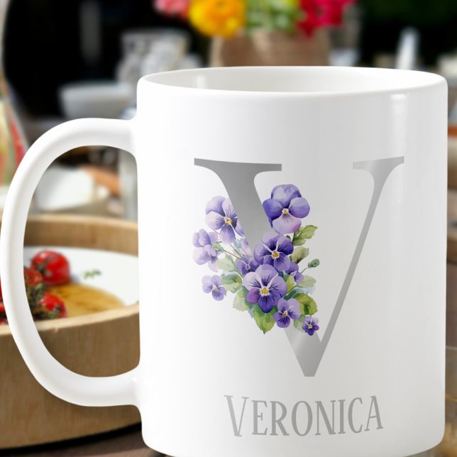 Monogram V silver Kaffemugg (Skapare uppladdad)
