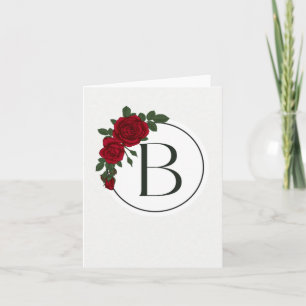 Monogram välkomstkort - Bokstav B Kort