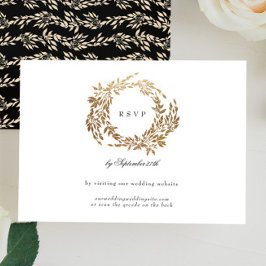 Monogram Vapensköld Classic Elegant bröllop webbpl OSA Kort