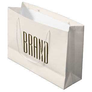 Monogram, varumärke eller Namn Benvit brun