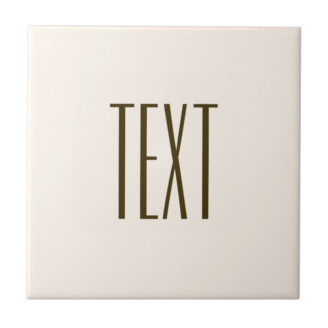 Monogram, varumärke eller Namn | Benvit brun Kakelplatta (Framsidan)