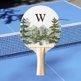 Monogram Vattenfärg Tallskog & Berg Rustik Pingisracket