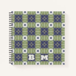 Monogram vattenfärgad Abstrakt kvadratisk geometri