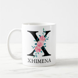 Monogram vattenfärgad Anpassningsbar med en Brev X Kaffemugg