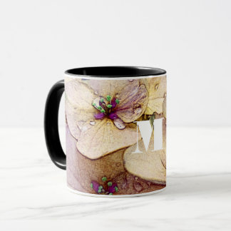 Monogram vattenfärgsblomma Flower Coffee Mugg