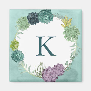 Monogram Växtlycka Gummor köper Pl Magnet