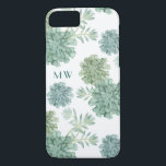 Monogram | Växtlycka | Succult Mönster<br><div class="desc">Njut av det nya kreativet framgångsrika mönster-designen på en produkt eller det nya biet för att förbättra och utöka världen runt omkring dig. Konstnär: Grace Popp</div>