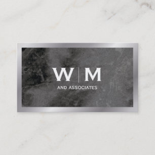Monogram Verkställande direktör med Marble Struk Visitkort