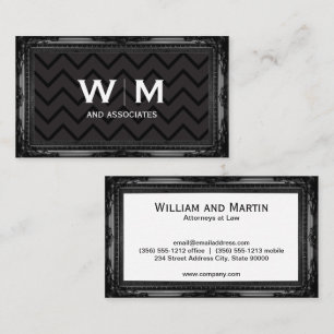 Monogram Verkställande Mönster Antique Ram Visitkort