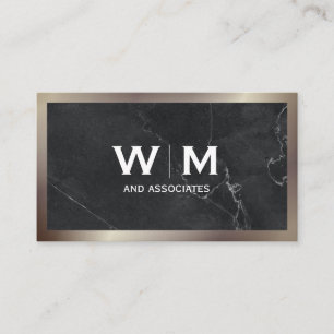 Monogram Verkställande organ Black Marble Lux Visitkort