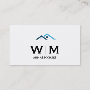 Monogram verkställande Realtor Firm Visitkort
