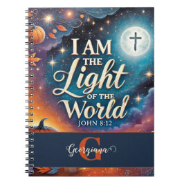 Monogram Vibrant Christian Halloween Bible Verse Anteckningsbok