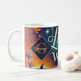 Monogram Vibrant Christian Halloween Bible Verse Kaffemugg
