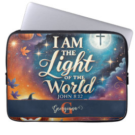 Monogram Vibrant Christian Halloween Bible Verse Laptop Fodral