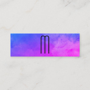 Monogram Vibrant Färg Mini Visitkort