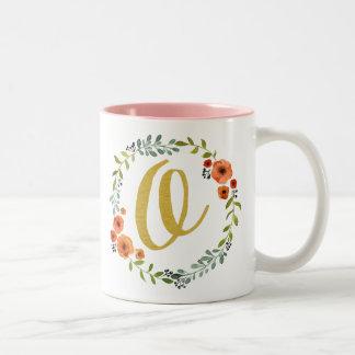 Monogram vid utandning med nedre Guld Två-Tonad Mugg
