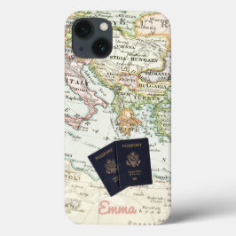 Monogram Vintage Antique Karta & Passport Vacation